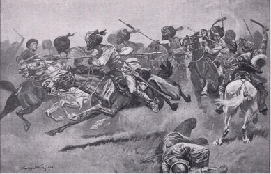 Auf der Expedition nach Pao-Ting-Fu: ein Angriff der bengalischen Lanzenreiter